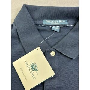 Chestnut Hill Performance Mens XL Navy Blue Polo Shirt Telics Logo NWT